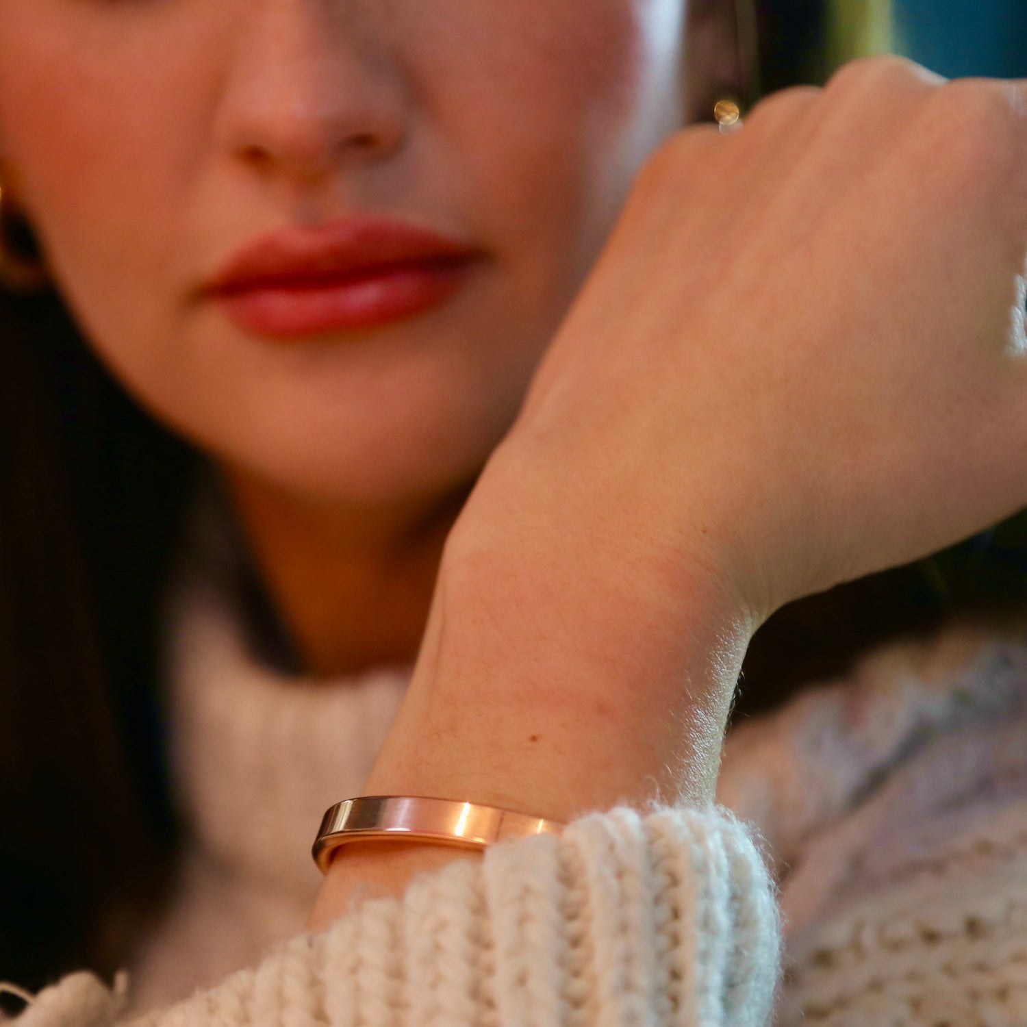Armband | Kupfer |  breit | mit Gravur