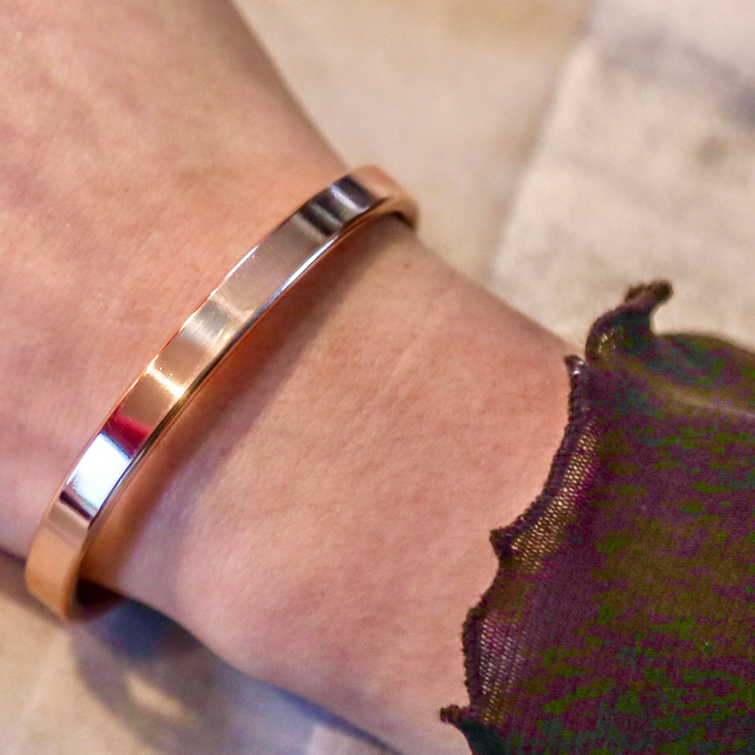 Armband | Kupfer |  breit | mit Gravur