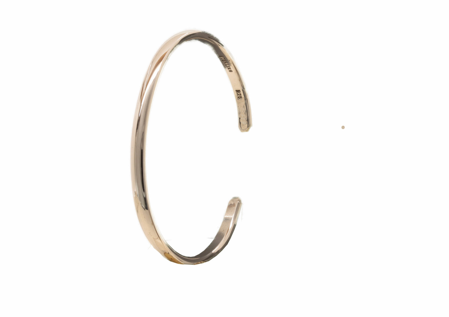 NEW : Bracelet | 925 silver | half round | with engraving