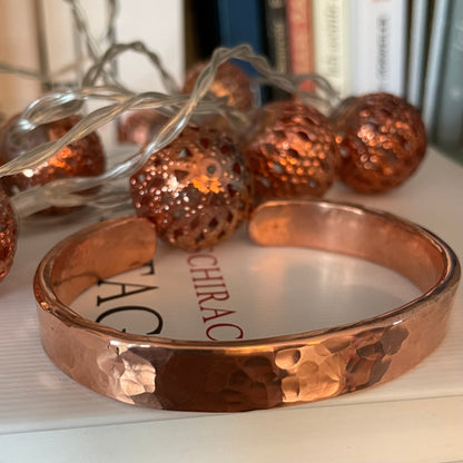 NEW | Bracelet | copper | 10mm wide | with traces of forging | with engraving