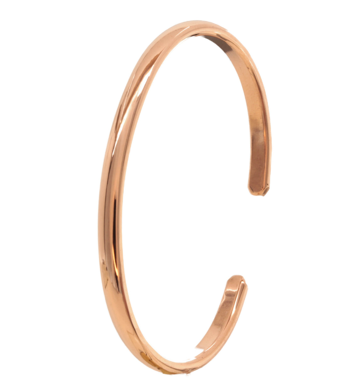 Halbrunder Armreif aus reinem Kupfer. Handgeschmiedet, schlicht & pur. Armband mit klarer Linie & zeitlosem Design. | LOIS MATHAR